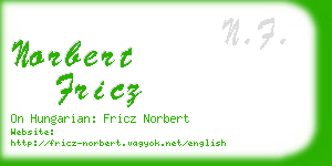 norbert fricz business card